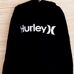 Hurley Black and White Logo Hoodie